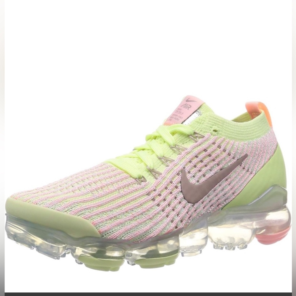 Nike Air VaporMax Flyknit 3 Barely Volt Pink Womens 9 Super Rare!